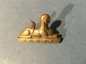 Insignia de gorra Egipto Sphynx de colección Segunda Guerra Mundial - Imagen 1 de 5