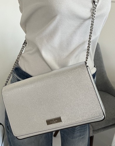 Tracolla Kate Spade Kenzie piccola convertibile metallizzata nuova senza etichetta