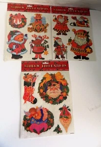 GLASFENSTERDEKO FENSTER SCHNEEMANN ENGEL PARTYS WEIHNACHTSMANN R414 - Bild 1 von 4