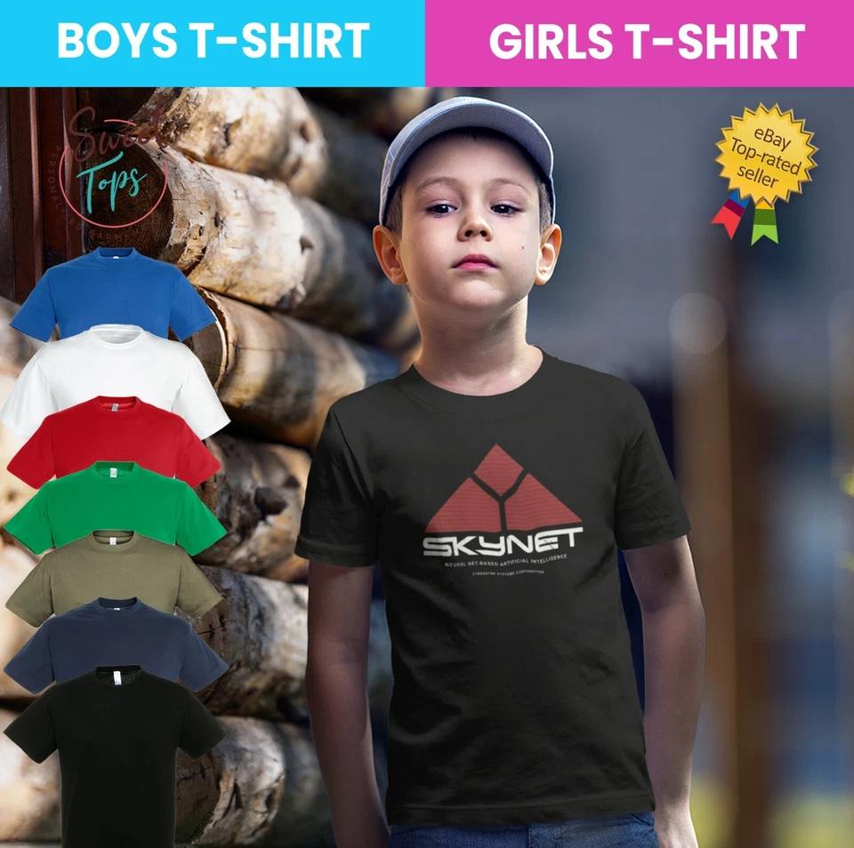 SWEET TOPS SKYNET INSPIRED WEICHER STIL T-SHIRT JUNGEN MÄDCHEN CHILEN KINDER