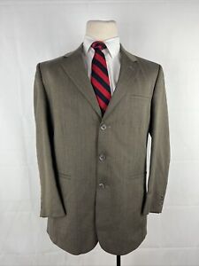 J Ferrar Men's Brown/Gray Wool Blend Blazer 40R $395