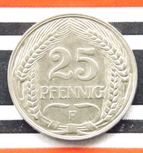 GERMAN 25 PFENNIG 1910 F Deutsches Reich EMPIRE WW1 NICE Old Coin History + RARE - Picture 1 of 4