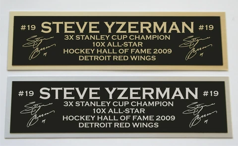 Steve Yzerman nameplate for signed autographed hockey jersey photo puck or item Cover