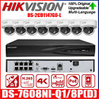 New Hikvision 8CH 4MP Security IP Camera System IP Dome PoE 4K NVR 4TB HHD Lot