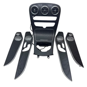 MB MERCEDES-BENZ C W205 W253 OEM INTERIOR BLACK WOOD TRIM SET A2056809504 - Picture 1 of 11