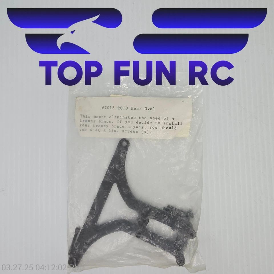 RPM 7016 Black Rear Oval Body Support Associated RC10 RC10DS Stealth Trans - Image 1 of 1