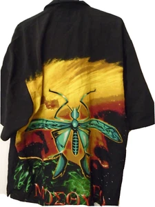 Camisa DNLA Deportiva Botón Frontal Informal Estampado Gráfico Para Hombre Talla L Negra - Imagen 1 de 5