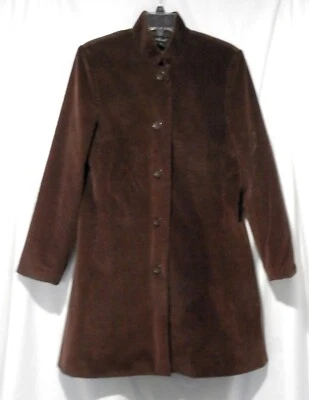 Abrigo largo de pana ancho marrón para mujer Willi Smith talla 12 Foto 1 de 3