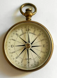 Nautical Vintage 3'' - Antique Style Brass Directional Pocket Compass - Picture 1 of 3