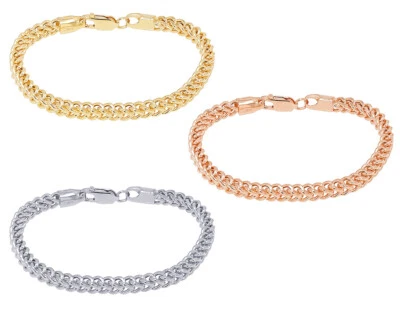 Pulsera Cadena Franco Hueca 4.5mm Oro 10K 7"-9" Foto 1 de 4