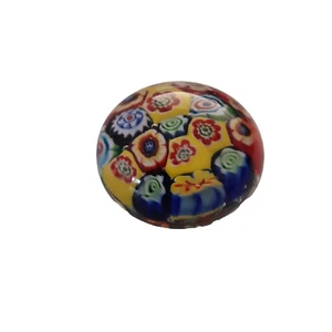 Millefiori Art Glass Paperweight 4.5 cm Italian Style Unknown Brand - Picture 1 of 10