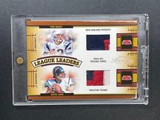 Tom Brady 3-Color Patch #/25 2005 Playoff Prestige Gold Prizm Jersey David Carr