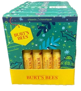 Burt's Bees Classic Lip Balm 32 Count/ 8 boxes of 4 - Picture 1 of 8