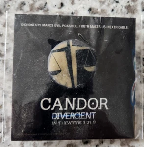 2014 Candor Divergent Movie Pin Shailene Woodley, Theo James, Kate Winslet MIP - Picture 1 of 2