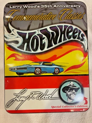 Larry Wood's 35th Anniversary Classics Hot Wheels Tin 10 Cars New-Dented Cover - Image 1 of 4