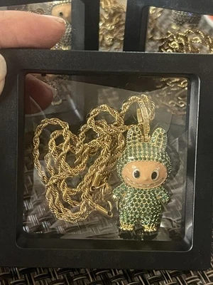 Labubu Pendant  18k Gold Plated On  a 22” Rope Chain. - Image 1 of 4