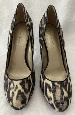 Bandolino Mujer Leopardo Estampado Animal 4" TACONES ALTOS Talla 7.5 M Punta Redonda Foto 1 de 4