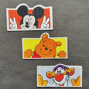 Lot of 3 Self Adhesive Stick-On Patches Mickey Mouse Winnie the Pooh Tigger - Picture 1 of 5