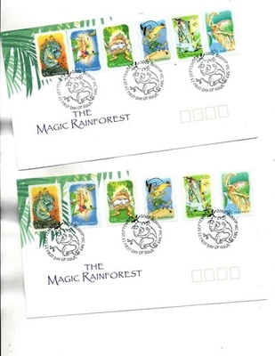 Australia FDC Sc#2093a & 2096a-STRIPS of 3,2096b,2097 to 2102 -set on 3 covers - Image 1 of 2