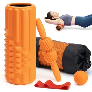 5 in 1 Foam Roller Set, Trigger Point Back Roller, Muscle Roller Stick, Massa... - Picture 1 of 7