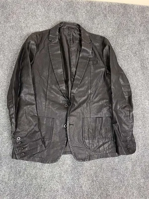 Diesel Jacket Mens XL X-Large Black Cotton Nylon Notch Pockets Blazer Utility - Image 1 of 4