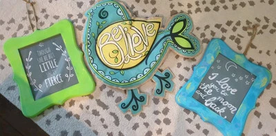 Decoración de dormitorio de niñas 2 8x10 póster enmarcado citas y pared Han... Foto 1 de 4