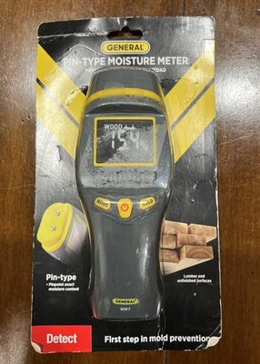 General Tools MM7 Pin-Type Digital Display Wood Drywall Moisture Detector Meter - Image 1 of 3