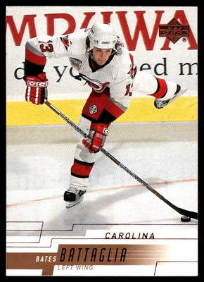 2000-01 Upper Deck #33 Bates Battaglia Carolina Hurricanes Hockey Card - Image 1 of 2