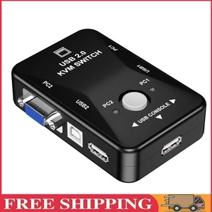 HW1701 2 Ports USB Manuelle KVM-Umschaltbox 2 in 1 Out 1080P VGA-Umschalter - Afbeelding 1 van 10