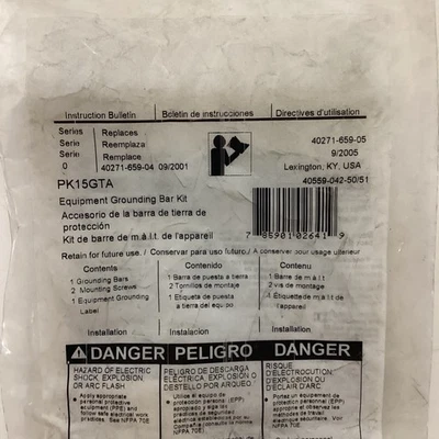 Square D PK15GTA Grounding Bar Kit S-786 - Image 1 of 4