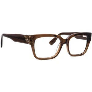 Jimmy Choo Eyeglasses JC135 3M0 Brown/Crystals Square Frame Italy 52[]17 140 - Picture 1 of 6