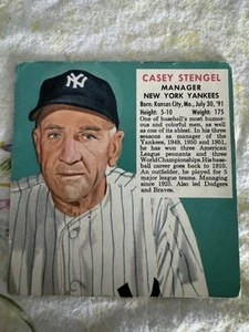 1952 RED MAN TOBACCO Baseball Card CASEY STENGEL NY Yankees VG+ - Bild 1 von 4