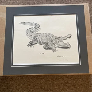 Gene Gray Vintage 1978 “Gator” Print Signed #356/2500 READ! 24x20 - Picture 1 of 21