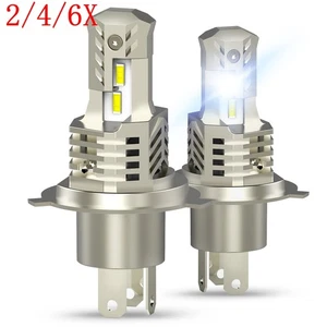 2/4/6X CANBUS H4 LED Headlight Bulbs Conversion Kit High Low Beam 6500K White - Picture 1 of 27