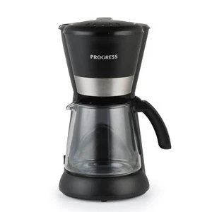 Progress Filter Coffee Machine 1.5 L Glass Carafe Auto Shut-Off, 1080 W, Black - Picture 1 of 6