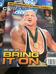 WWF WWE SMACKDOWN Magazine MARCH 2006 - KURT ANGLE + Chris Benoit Poster - Picture 1 of 2