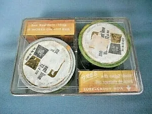 VINTAGE MONTGOMERY WARDS HAWTHORNE MONOFILAMENT LINE WITH LURE CADDY BOX - Picture 1 of 17