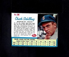 1962 POST #56 CHUCK SCHILLING-3--RED SOX--NO CREASES--EX/EX/MT