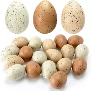 18 Pcs Easter Speckled Eggs 2.4 in Plastic Speckled Eggs Bowl and Vase Filler fo - Picture 1 of 12