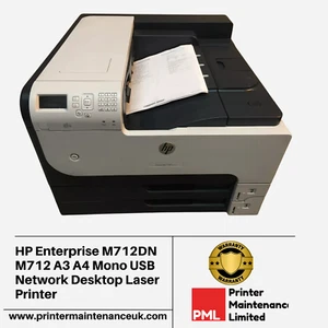 HP Enterprise M712DN M712 A3 A4 Mono USB Network Desktop Laser Printer - Picture 1 of 2
