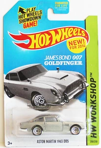 Tarjeta Hot Wheels Aston Martin 1963 DB5 James Bond 007 emisión EE. UU. COMO NUEVA - Imagen 1 de 1