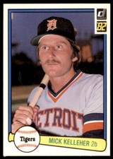 1982 Donruss Baseball Card Mick Kelleher Detroit Tigers #601