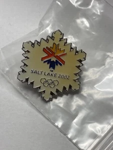 PIN 2002 Salt Lake City Olympics Snowflake Logo White - Picture 1 of 1