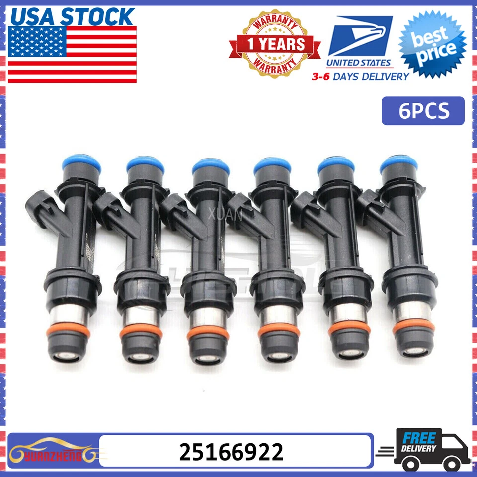 Inyectores de combustible 6 piezas para Isuzu Rodeo Trooper Honda Acura 3.2 3.5 V6 25166922  Foto 1 de 4