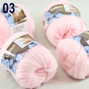 Sale 8SkeinsX50gr Soft Worsted Cotton Chunky Super Bulky Hand Knitting Yarn 03 - Picture 1 of 11