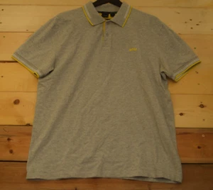 Polo Hugo BOSS Para Hombre XXL Gris Amarillo Algodón Verano Primavera - Imagen 1 de 9