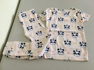 New Carter's Girls Pink Panda Pajama Set Snug fit Short Sleeve Long Pants u pick - Picture 1 of 1