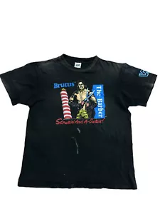 Vintage Brutus The Barber Beefcake Shirt WWF Hulk Hogan Dusty Rhodes Wrestling L - Picture 1 of 7