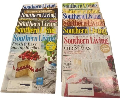 Southern Living Magazine Lot Of 11 Nostalgic Jan-May July-Dec '16 Recipes Decor - Image 1 of 4
