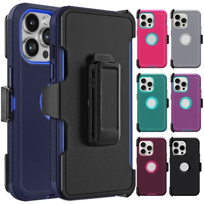 For Apple iPhone 13/13 Pro/13 Pro Max 5G Case Heavy Duty Hard Cover w/Belt Clip - Image 1 of 4